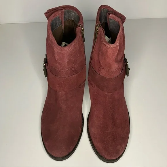 Seychelles Weekenders Castanets Boots Women's 8 Burgundy Suede Ankle Booties‎ - Picture 7 of 9